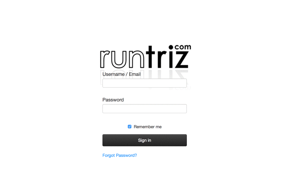 Runtriz - Loggin In
